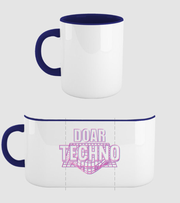 Doar techno model albastru închis pe tricou