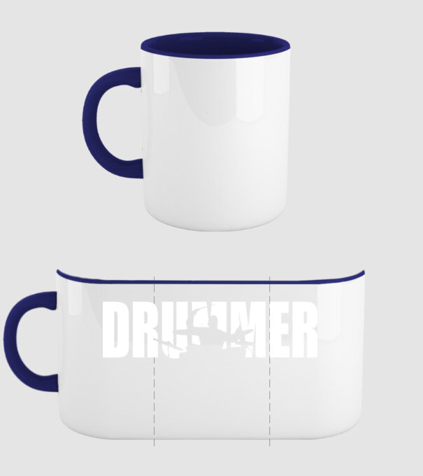 Drummer model albastru închis pe tricou