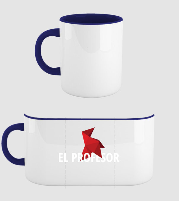 el professor money heist model albastru închis pe tricou