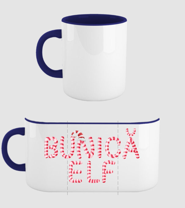 bunică elf model albastru închis pe tricou