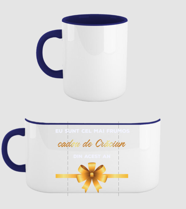 Eu sunt cel mai frumos cadou de Crăciun din acest an model albastru închis pe tricou