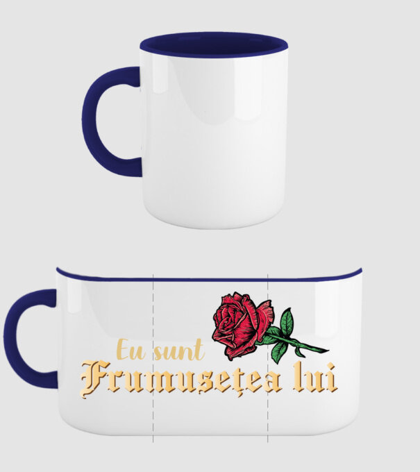 eu sunt frumusețea lui model albastru închis pe tricou