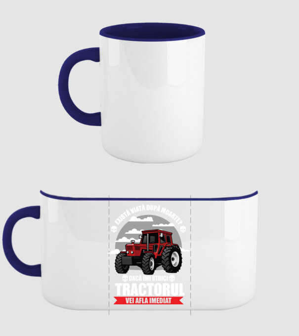 există viață după moarte? Dacă îmi strici tractorul, vei afla imediat model albastru închis pe tricou