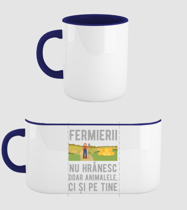 Fermierii nu hrănesc doar animalele, ci și pe tine model albastru închis pe tricou