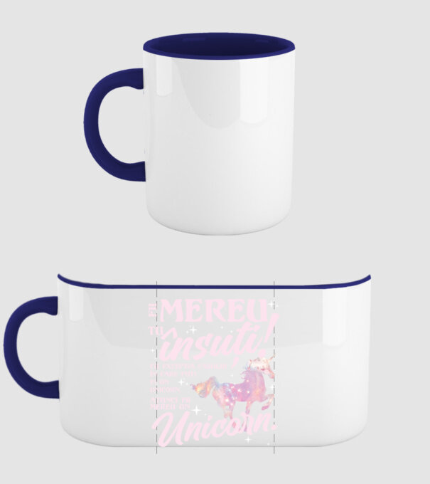 fii mereu tu însuți! cu excepția cazului în care poți fi un unicorn, atunci fii mereu un unicorn. model albastru închis pe tricou
