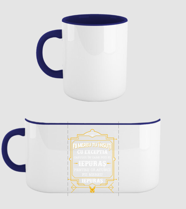 Fii mereu tu însuți, cu excepția cazului în care poți fi iepuraș, pentru că atunci fii mereu iepuraș! model albastru închis pe tricou