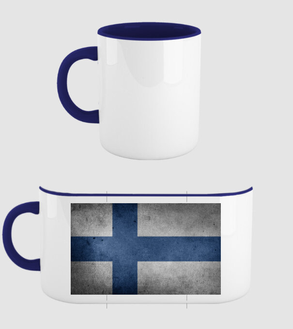 FINLAND model albastru închis pe tricou