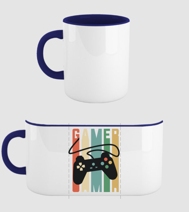Gamer Controller model albastru închis pe tricou