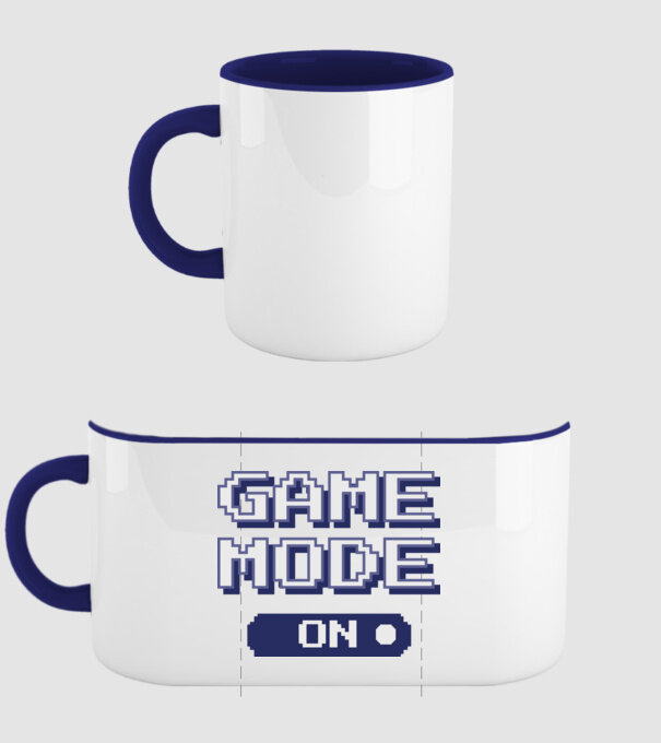 Gamer - Game mode on model albastru închis pe tricou