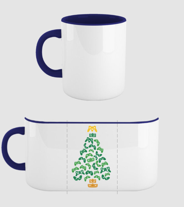 Gamer tree model albastru închis pe tricou