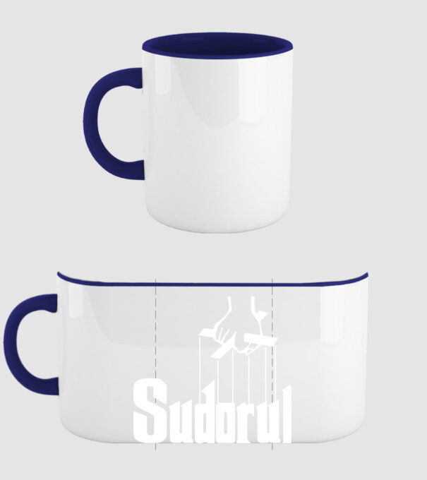 Sudorul model albastru închis pe tricou