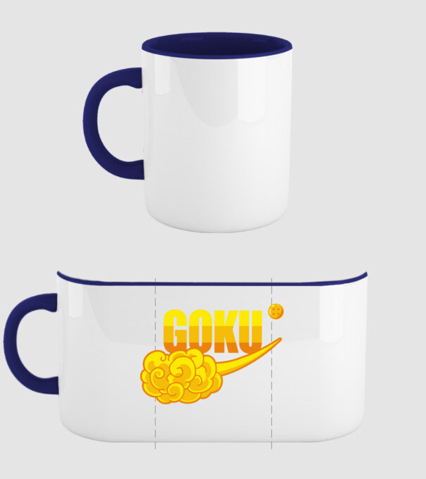 goku cloud model albastru închis pe tricou