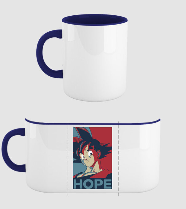 goku hope dragonball model albastru închis pe tricou