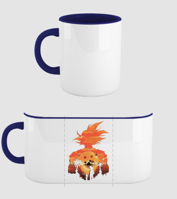 goku sunset 2 model albastru închis pe tricou