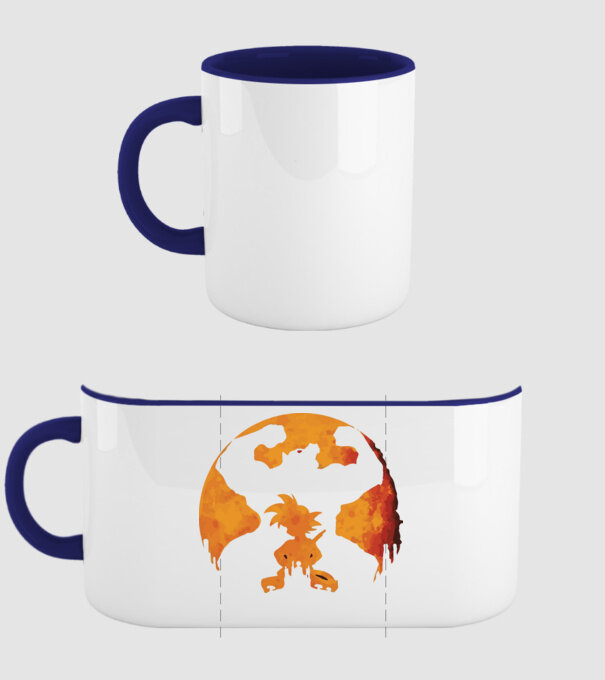 goku sunset model albastru închis pe tricou