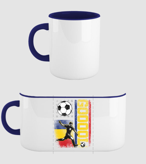 GOOOL model albastru închis pe tricou