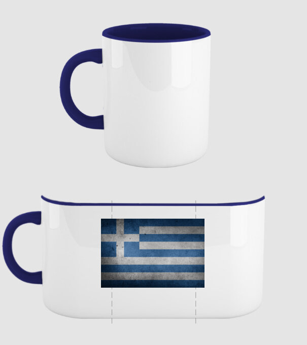 GREECE model albastru închis pe tricou