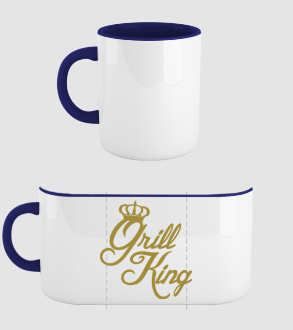 Grill King model albastru închis pe tricou
