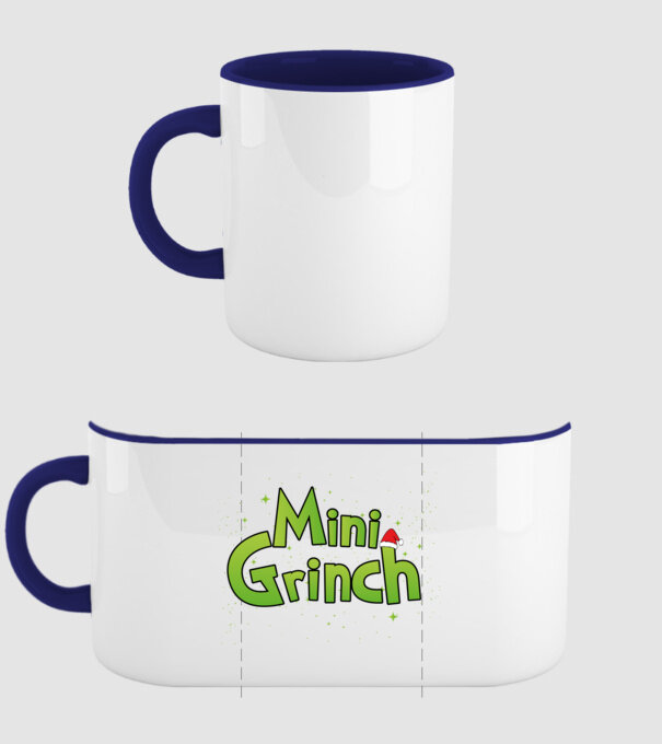 Grinch Family Mini Grinch model albastru închis pe tricou