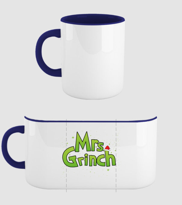 Grinch Family Mrs Grinch model albastru închis pe tricou