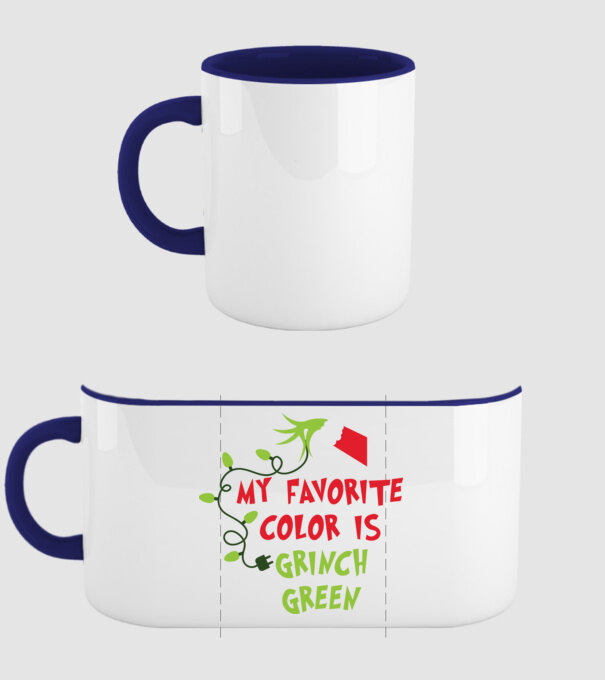 Grinch Green model albastru închis pe tricou