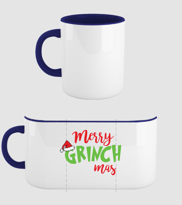 Grinchmas model albastru închis pe tricou