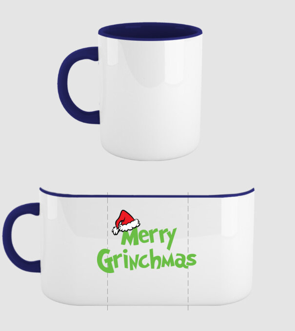 Grinchmas model albastru închis pe tricou
