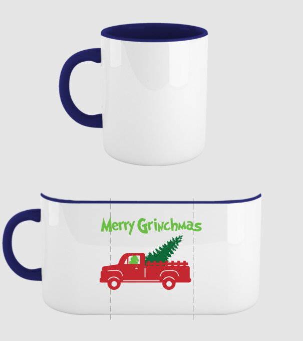 Grinchmas truck model albastru închis pe tricou