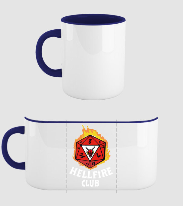 hellfire club roll dice model albastru închis pe tricou