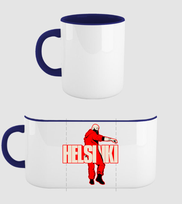 helsinki la casa de papel model albastru închis pe tricou