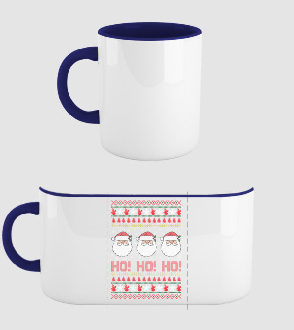 Ho-Ho-Ho model albastru închis pe tricou