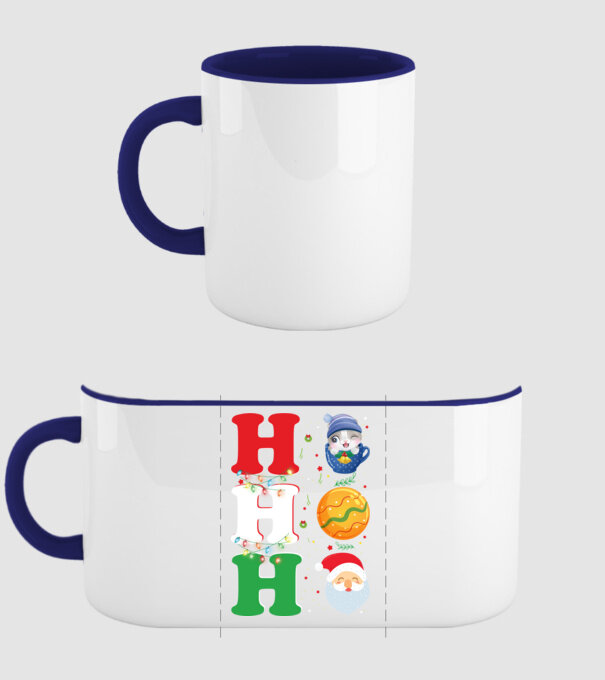 Ho-ho-ho christmas model albastru închis pe tricou