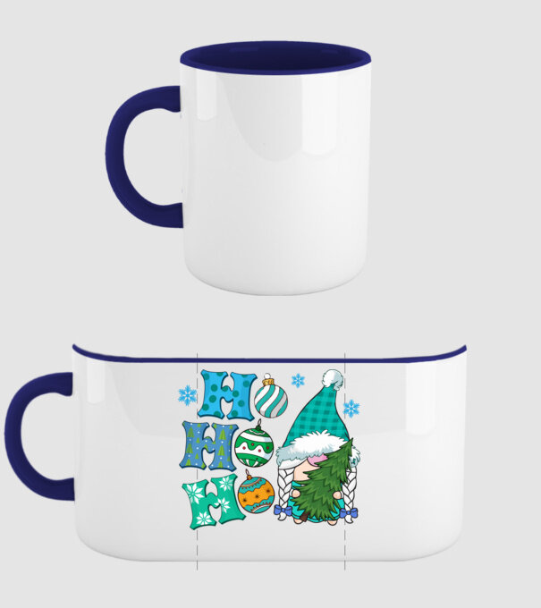 Ho-ho-ho gnome model albastru închis pe tricou