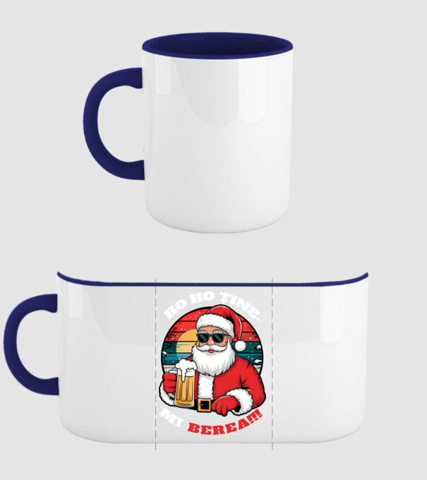 Ho ho ține mi berea! Negru model albastru închis pe tricou
