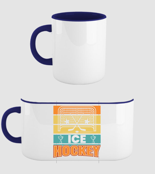 Ice Hockey model albastru închis pe tricou
