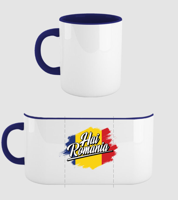 Inscripție cu steag model albastru închis pe tricou