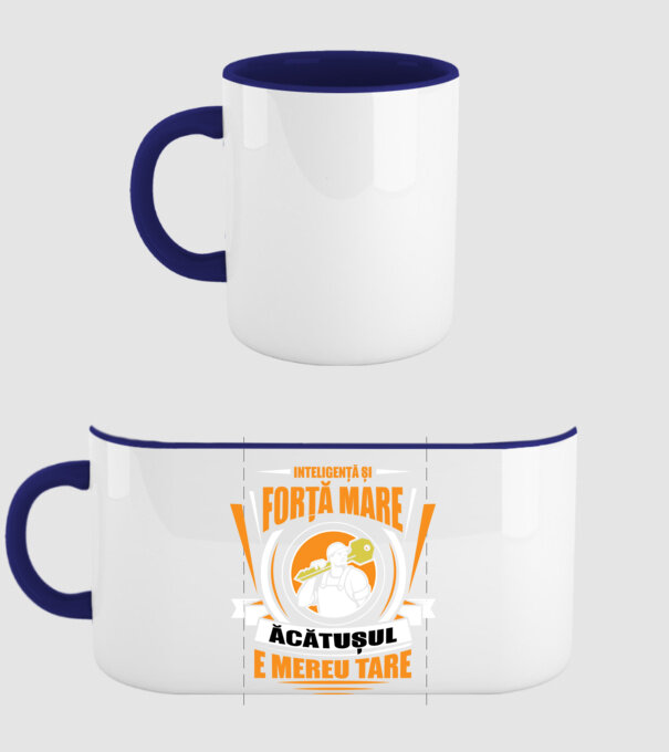 Inteligență și forță mare, lăcătușul e mereu tare model albastru închis pe tricou