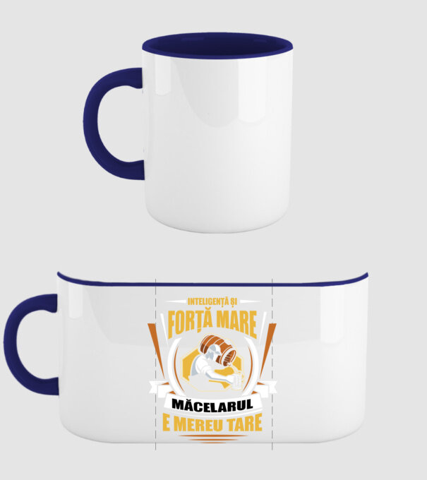 Inteligență și forță mare, barmanul e mereu tare model albastru închis pe tricou