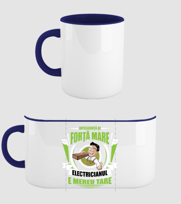 Inteligență și forță mare, tâmplarul e mereu tare model albastru închis pe tricou