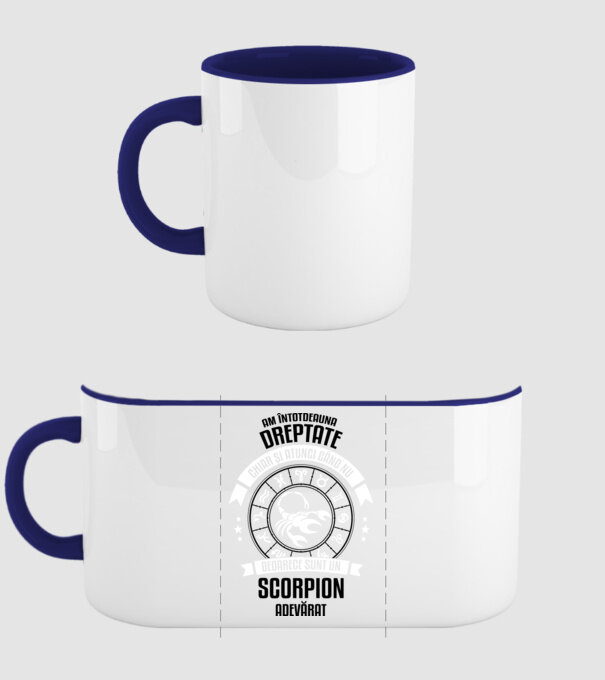 Întotdeauna am dreptate. Chiar și atunci, când nu am, deoarece sunt din zodia scorpion. model albastru închis pe tricou