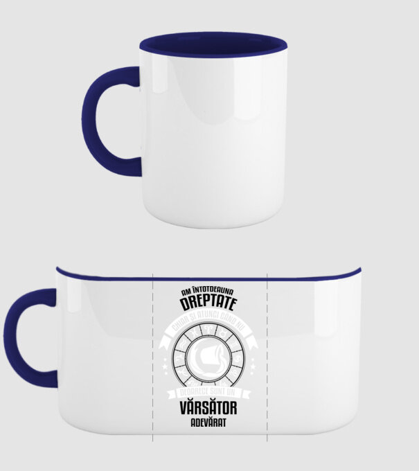 Întotdeauna am dreptate. Chiar și atunci, când nu am, deoarece sunt din zodia vărsător. model albastru închis pe tricou