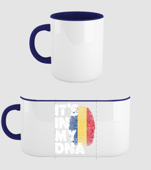 its in my dna model albastru închis pe tricou