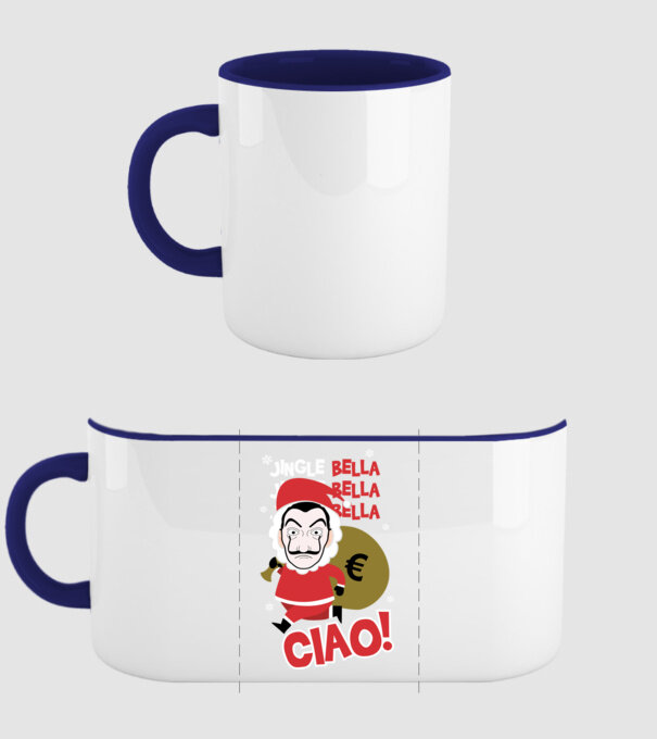 jingle bella christmas la casa de papel model albastru închis pe tricou