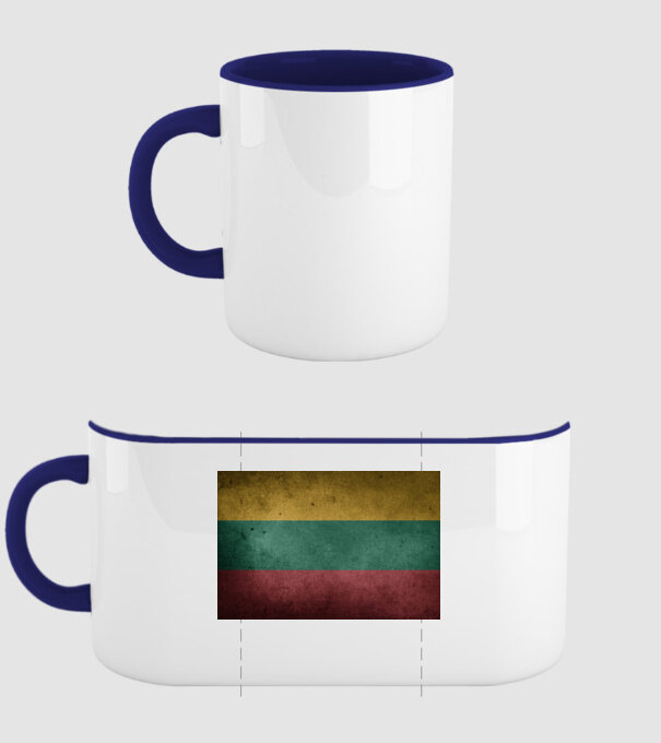 LITHUANIA model albastru închis pe tricou
