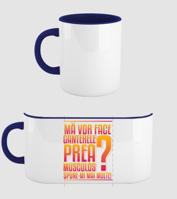 Mă vor face ganterele prea musculos? spune-mi mai multe! model albastru închis pe tricou