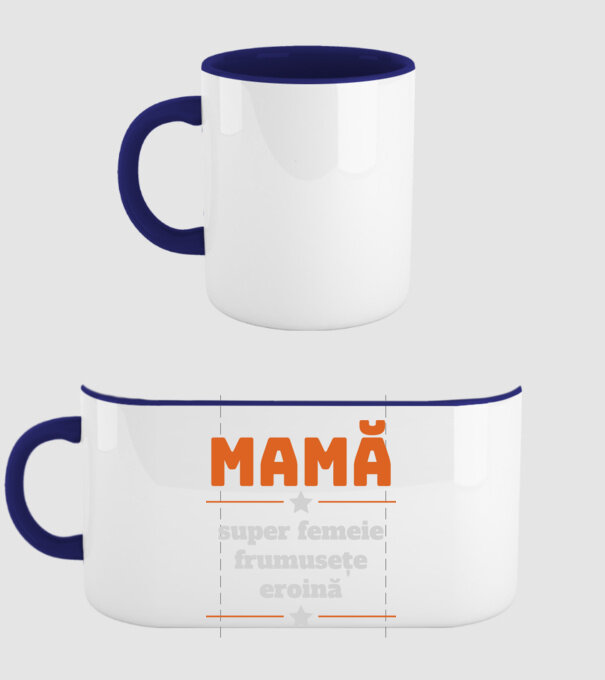 mamă, super femeie, frumusețe, eroină model albastru închis pe tricou