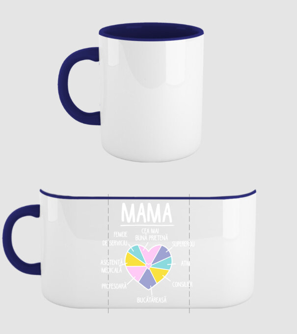 Mama cea mai bună prietenă, supererou model albastru închis pe tricou