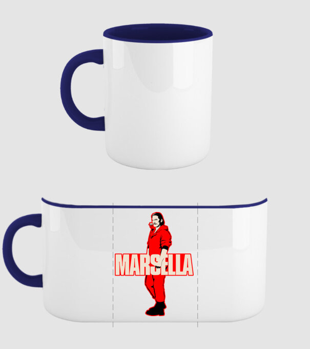 mareille la casa de papel model albastru închis pe tricou