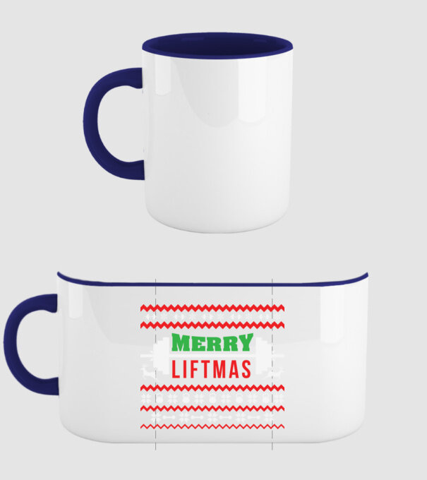 Merry liftmas 2 model albastru închis pe tricou