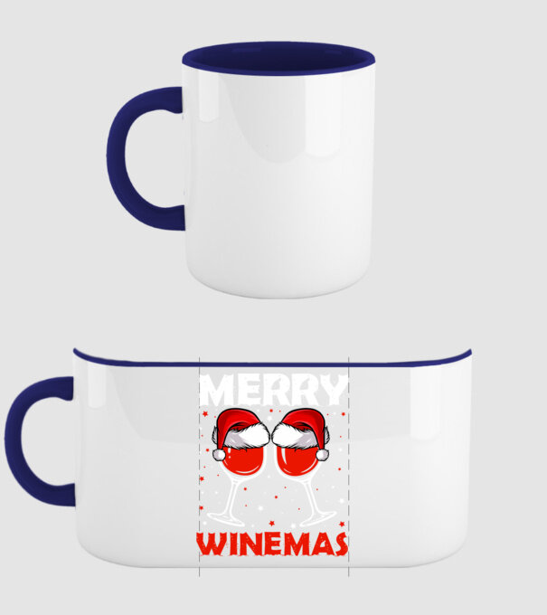 Merry winemas model albastru închis pe tricou